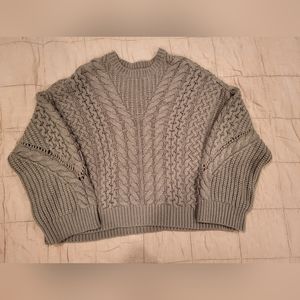 DYNAMITE cable knit sweater. Women's XL in a terracotta colour.